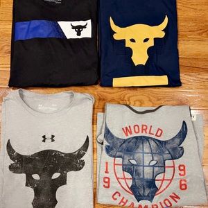 Men’s UA medium Dewayne the ROCK JOHNSON shirts